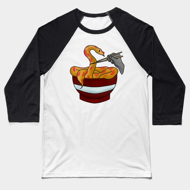 Spicy Danger Noodles Baseball T-Shirt by Lockark